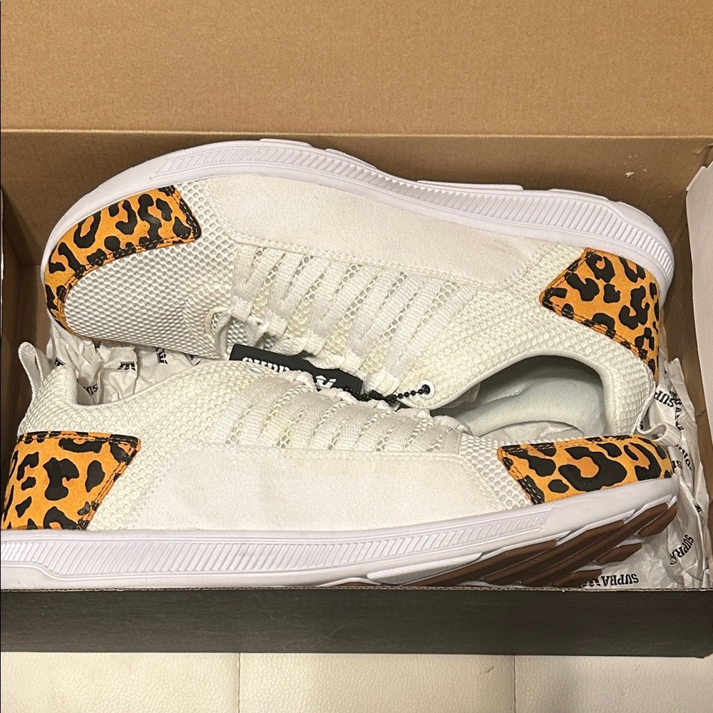 Supra Owen White/Cheetah Black Running Shoes